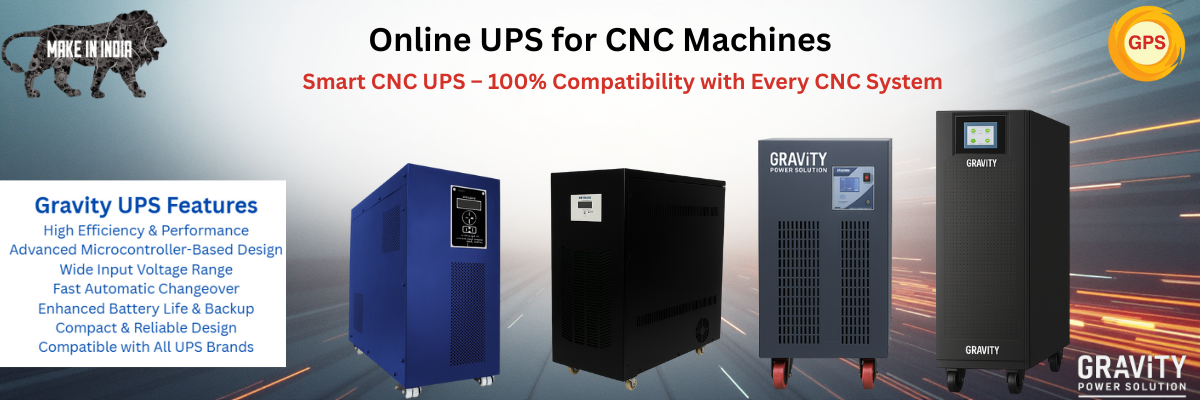 Online UPS for CNC machines powering precision machining lines