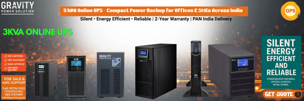 3 kVA UPS Price Supplier Manufacturer & Dealer in Bangalore and India