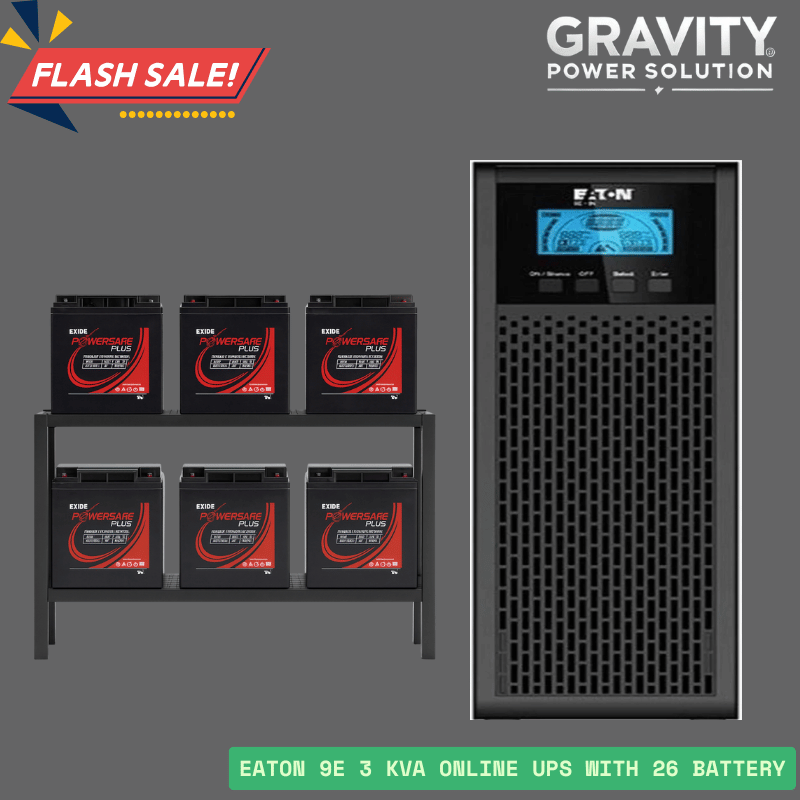 EATON 9E 3 KVA ONLINE UPS WITH 26 BATTERY
