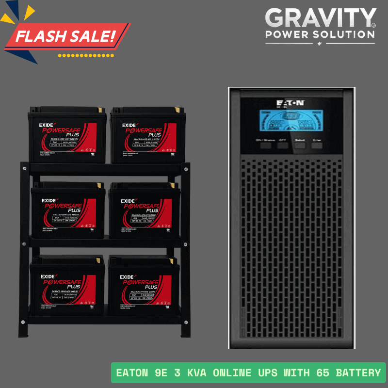 EATON 9E 3 KVA ONLINE UPS WITH 65 BATTERY