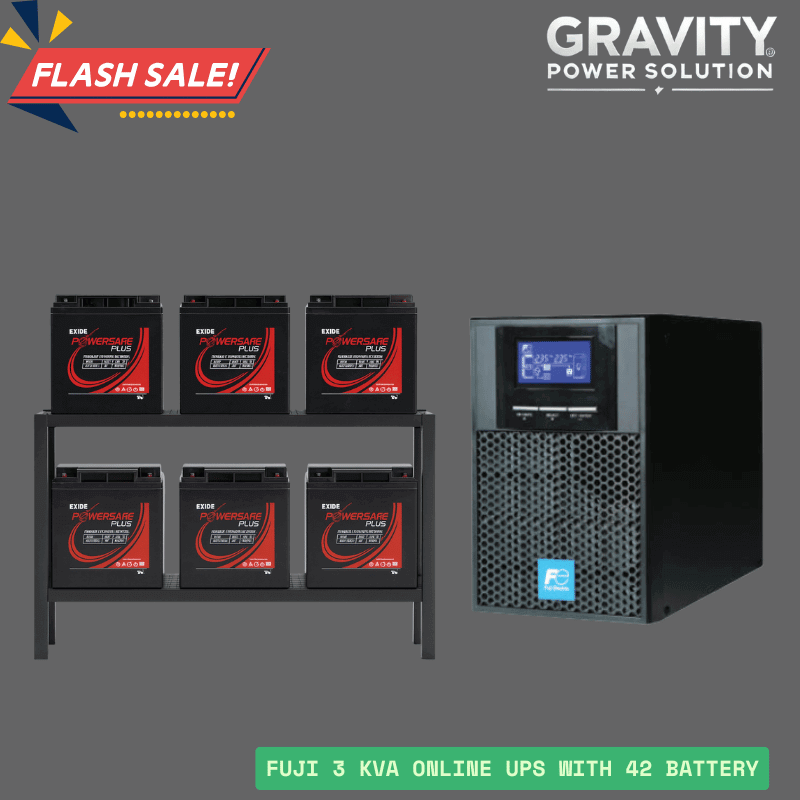 FUJI 3 KVA ONLINE UPS WITH 42 BATTERY