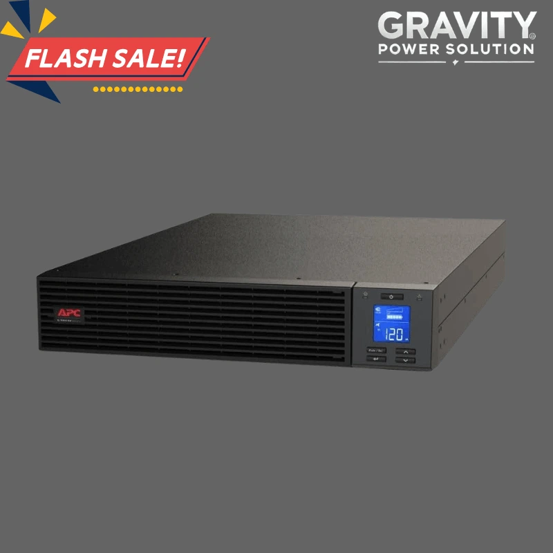 APC 6kVA rackmount online UPS with 26Ah battery backup system for server racks, data centers and IT equipment power protection