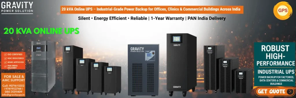 20 kVA Online UPS for industrial power backup by Gravity Power Solution
