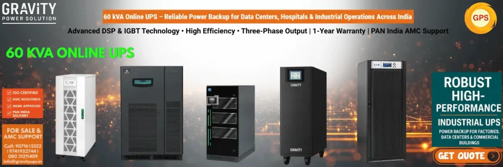 60 kVA Online UPS supplier manufacturer and dealer in Bangalore India