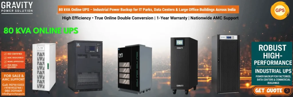 80 kVA Online UPS supplier manufacturer and dealer in Bangalore India