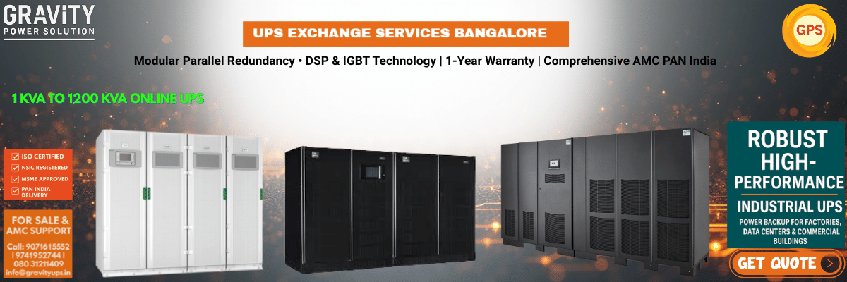 UPS Exchange Services Bangalore Modern Modular Parallel Redundancy Backup Infrastructure Banner