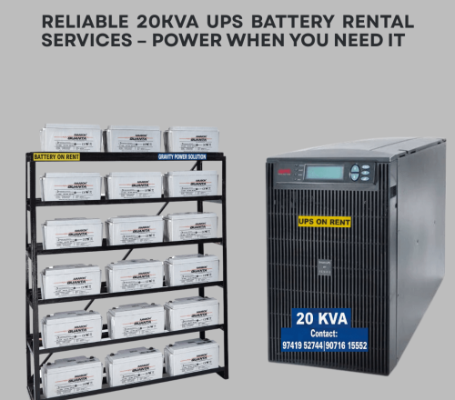 Industrial-grade 20kVA UPS battery rental service in Bangalore by Gravity Power Solutions – providing stable and reliable power backup for IT, manufacturing, and commercial applications.